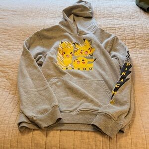 Gray Pikachu Hoodie for Kids